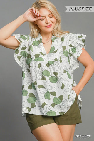 Floral Print Babydoll Top