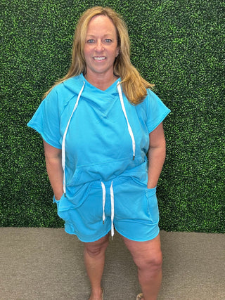 WB Turquoise Drawstring Short