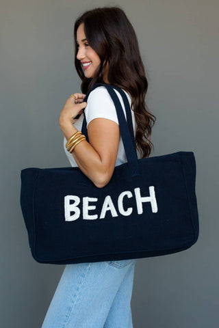 Navy Beach Tote