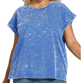 Crinkle Washed Short Sleeve Tee