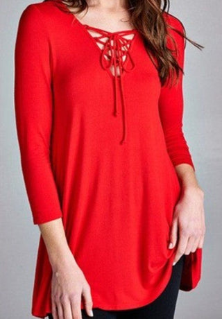 Red Lady Knit Top