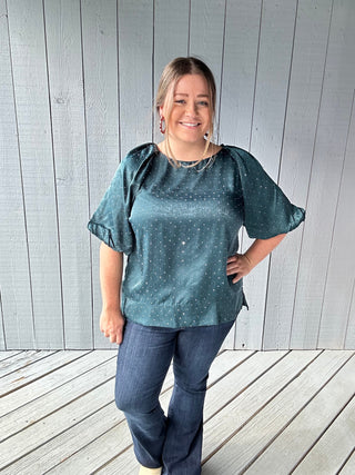 Satin Gemstone Blouse