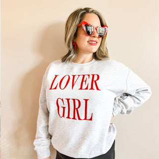 LOVER GIRL Crewneck Sweatshirt, Valentine's Day Shirt
