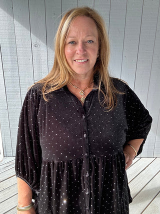 Blingy Velvet Tunic or Mini