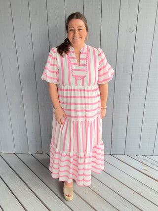 Striped Midi Dress