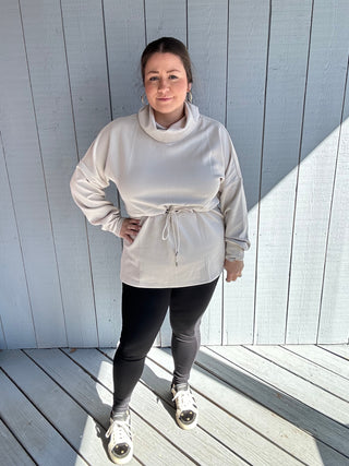 Mock Neck Athleisure Pullover