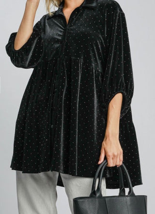 Blingy Velvet Tunic or Mini