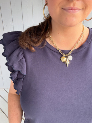 Ruffle Sleeve Top