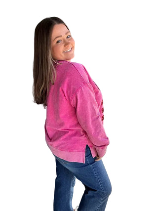 Sequin Love Pullover by White Birch FINAL SALE