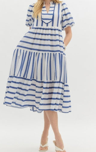 Striped Midi Dress