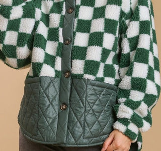 Checkered Button Up Jacket
