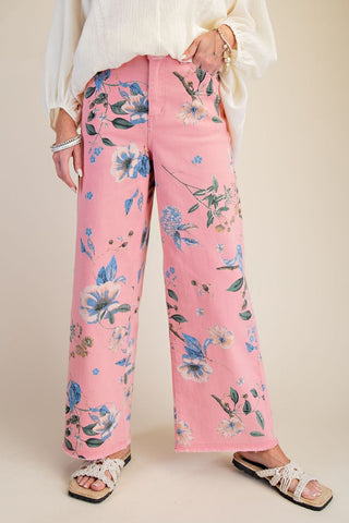 Floral Twill Pants by Easel FINAL SALE