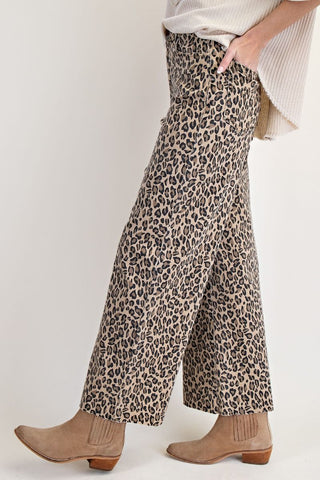 Leopard Wide Leg Pant