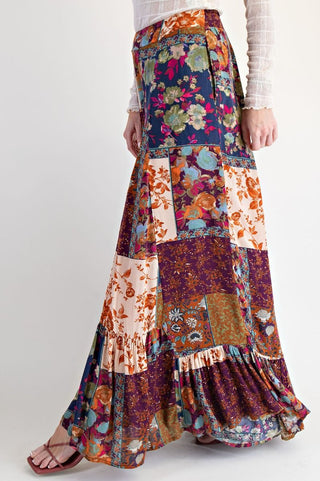 Patch Printed Gauze Palazzo Pants