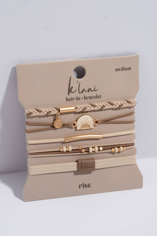 K’Lani Rise hair tie and bracelet set