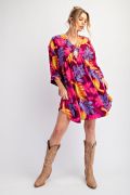 Easel Printed Twill Woven Dress