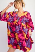 Easel Printed Twill Woven Dress
