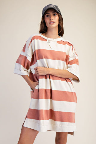 Rugby Striped Dress-Easel