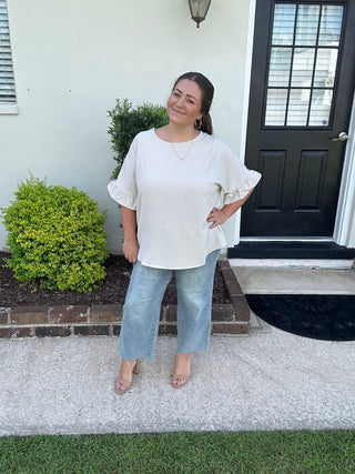 Ruffle Sleeves Blouse