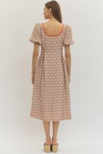 Entro Polka Dot Midi Dress