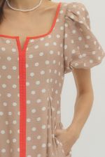 Entro Polka Dot Midi Dress