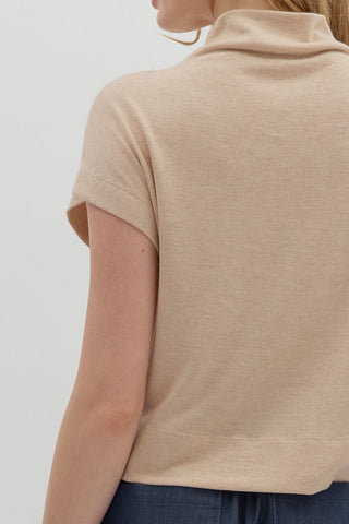 Entro Neutral Mock Neck Sweater