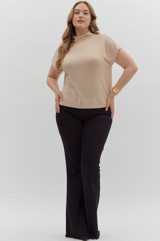 Entro Neutral Mock Neck Sweater