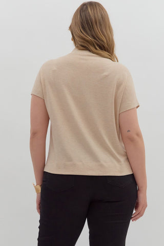 Entro Neutral Mock Neck Sweater