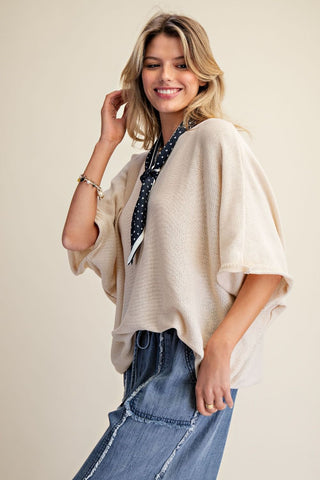 Easel Boatneck Knitted Sweater