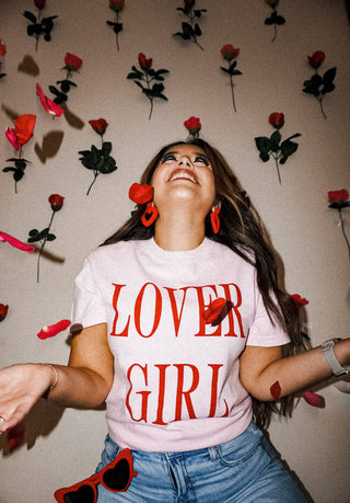LOVER GIRL Pink Tee, Valentine Tee, Valentine's Shirt
