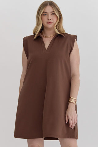 Espresso Lover Collared Dress