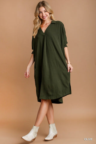 Knee length Collared Dress