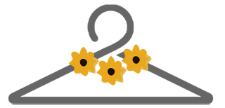 gray Hanger with yellow floral icon